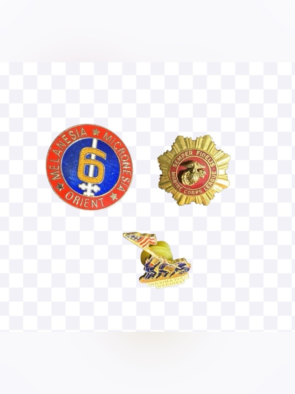 collectible pins commemorate U.S. Marine Corps history